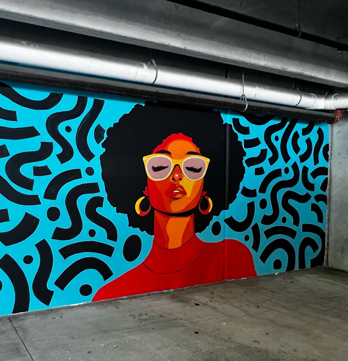 Completed mural installation